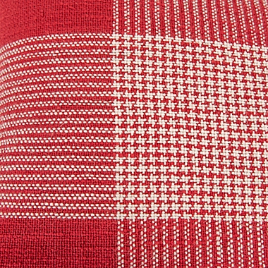Rizzy Home Woven Plaid Square Throw Pillow in Red/White. View a larger version of this product image.