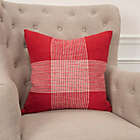 Alternate image 4 for Rizzy Home Woven Plaid Square Throw Pillow in Red/White