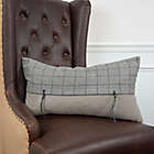 Alternate image 4 for Rizzy Home Woven Plaid Oblong Throw Pillow in Grey