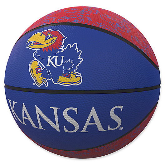 Alternate image 1 for University of Kansas Repeat Logo Mini Rubber Basketball