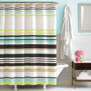 kate spade new york Candy Stripe 72-Inch x 72-Inch Fabric Shower Curtain |  Bed Bath & Beyond