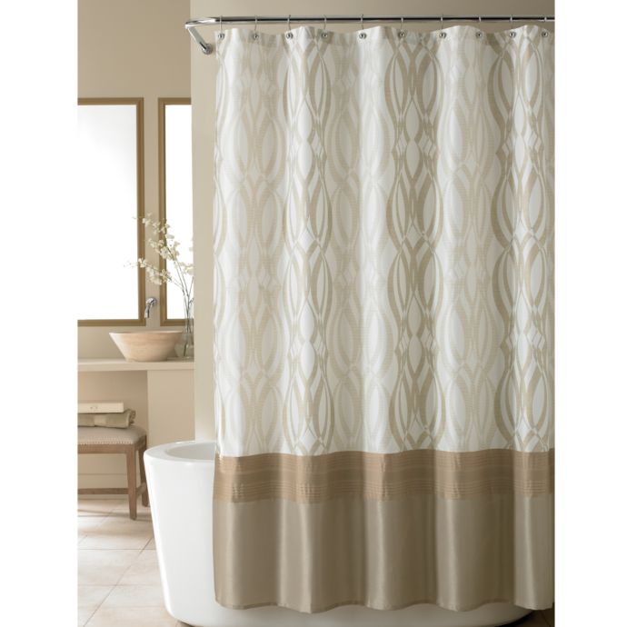 Nicole Miller Golden Rule Fabric Shower Curtain Bed Bath And