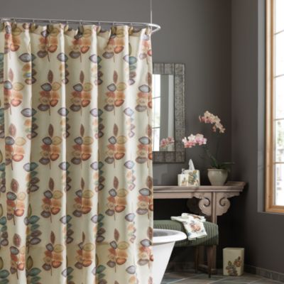 Croscill Mosaic Leaves Fabric Shower Curtain Bed Bath Beyond