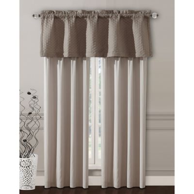Janella 2-Pack 84-Inch Rod Pocket Window Curtain in Taupe