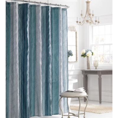 teal blue shower curtain