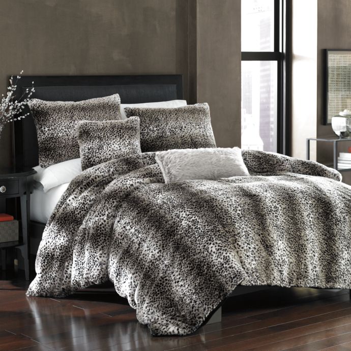 Persian Leopard Faux Fur Duvet Cover Bed Bath Beyond