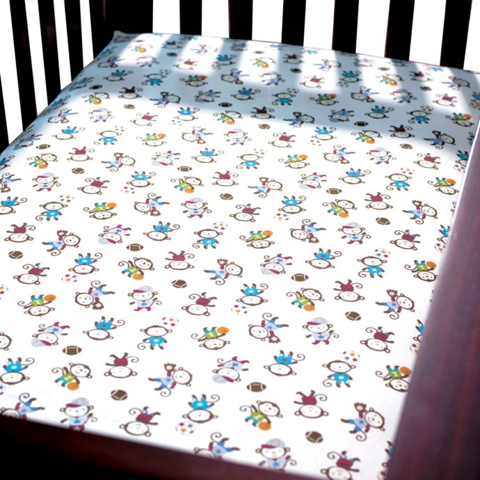 Summer Infant Team Monkey Crib Sheet Buybuy Baby