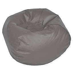 Acessentials® Polyester Upholstered Round Bean Bag Bean Bag Chair in Fog Grey