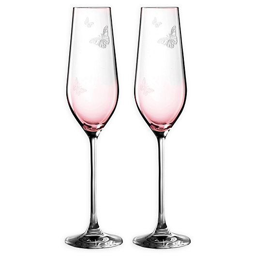 Alternate image 1 for Miranda Kerr for Royal Albert Everyday Friendship Champagne Flutes in Blush (Set of 2)