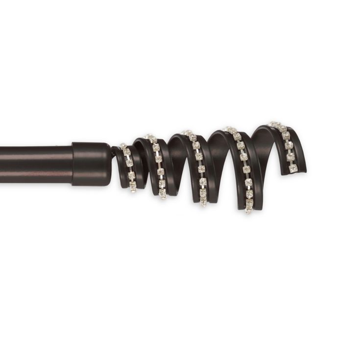 Nottingham Home Glitter Swirl Adjustable Curtain Rod Bed Bath
