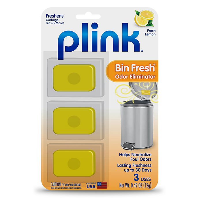 Plink 3 Pack Bin Fresh Odor, Outdoor Trash Can Odor Eliminator