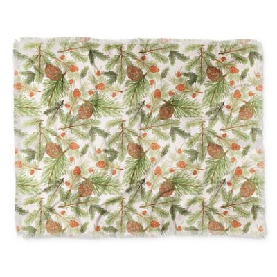 Deny Designs Cabin In The Woods Throw Blanket in Green