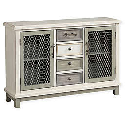 Coast to Coast Imports Mixture 2-Door/4-Drawer Credenza in Ivory/Green