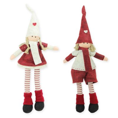 Northlight Christmas Dolls in Red (Set 
