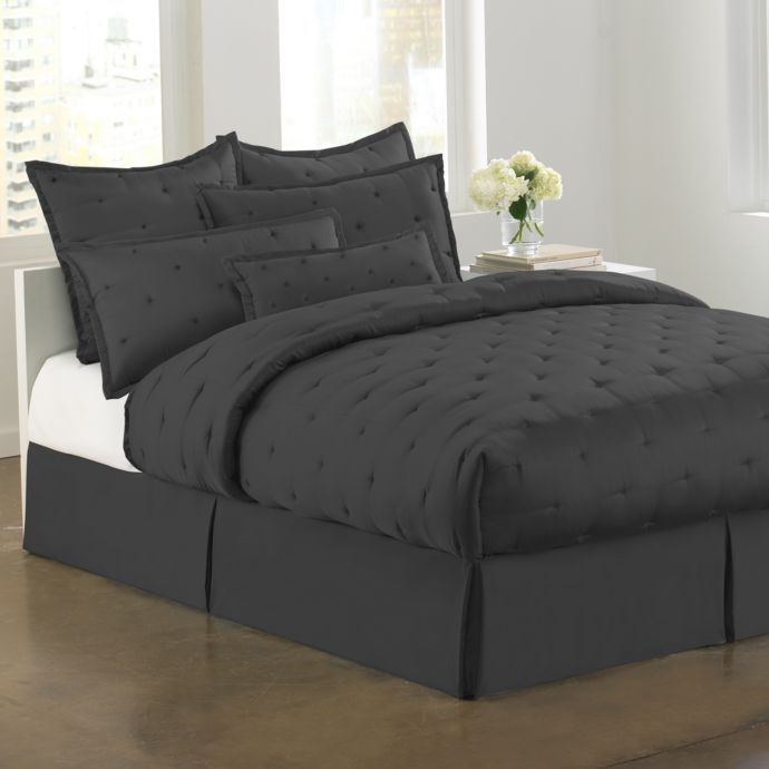 Dkny City Silk Quilt Black Bed Bath Beyond