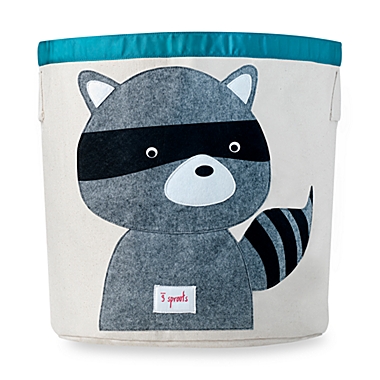 3 sprouts&reg; Racoon Storage Bin in Grey. View a larger version of this product image.