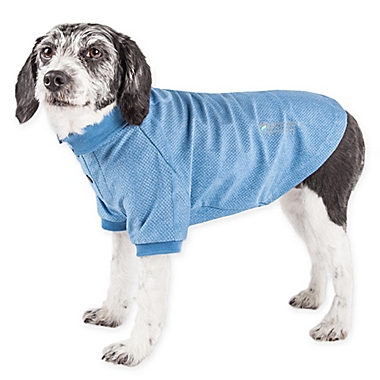 Pet Life&reg; Active Fur-Flexed Solid Polo T-Shirt. View a larger version of this product image.