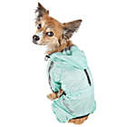 Alternate image 7 for Pet Life&reg; Torrential Shield Medium Full Body Dog Windbreaker Raincoat in Green