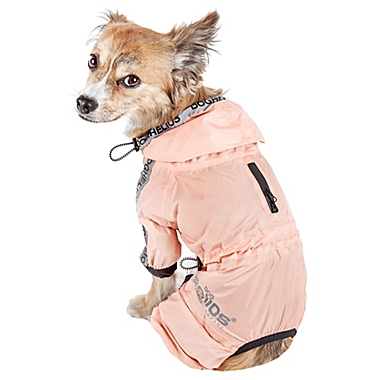 Pet Life&reg; Torrential Shield X-Large Full Body Dog Windbreaker Raincoat in Pink. View a larger version of this product image.