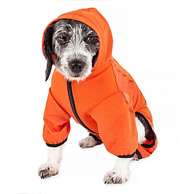 Pet Life&reg; Pawsterity X-Small Performance Dog Hoodie in Orange. View a larger version of this product image.