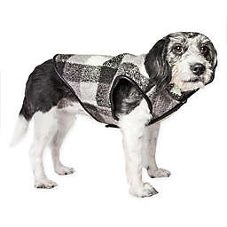 Pet Life® Black Boxer Plaid Insulated Dog Coat in Black