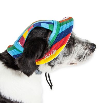 Pet Life&reg; Colorfur Large Adjustable Brimmed Dog Hat