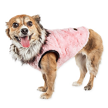 Pet Life&reg; Luxe Pinkachew Dog Coat. View a larger version of this product image.
