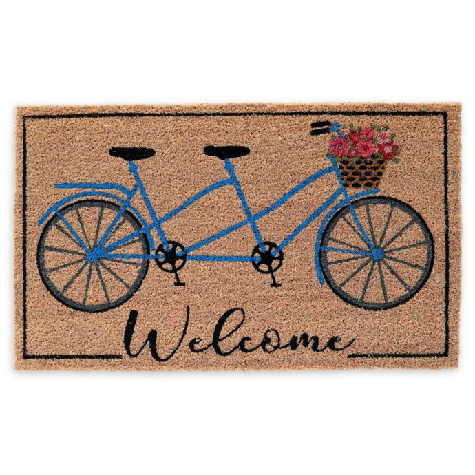 Bike Welcome Coir Door Mat Bed Bath Beyond