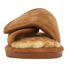 Alternate image 1 for Lamo Luxury Open Toe Wrap Men's Slipper in Chestnut