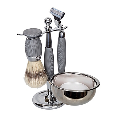 Kingsley for Men 5-Piece Classic Shave Set in Wood/Chrome. View a larger version of this product image.