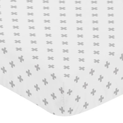 swiss cross crib sheet