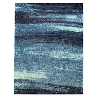 Blue Ocean Powerloomed 8&#39; x 10&#39; Area Rug in Blue. View a larger version of this product image.