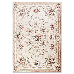 KAS Avalon Aubusson 3'3 x 5'3 Area Rug in Ivory