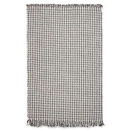 KAS Maui Houndstooth 5' x 8' Area Rug in Ivory/Grey