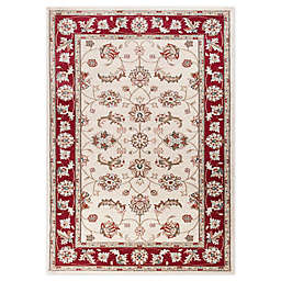 KAS Avalon Mahal 9' x 12' Area Rug in Ivory/Red