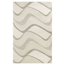 KAS Eternity Waves 8' x 10'6 Handcrafted Area Rug in Ivory