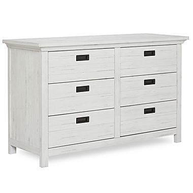 evolur&trade; Waverly 6-Drawer Double Dresser in Weathered White. View a larger version of this product image.