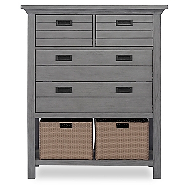 evolur&trade; Waverly 4-Drawer Tall Chest in Rustic Grey. View a larger version of this product image.