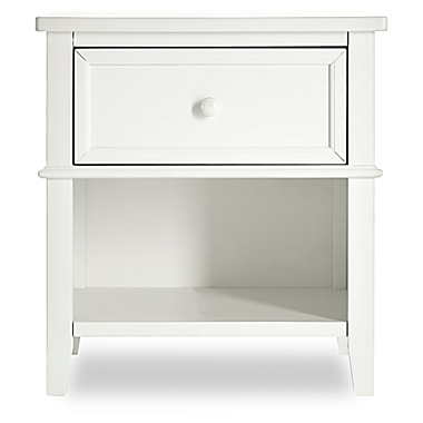 evolur&trade; Universal 1-Drawer Nightstand in White. View a larger version of this product image.
