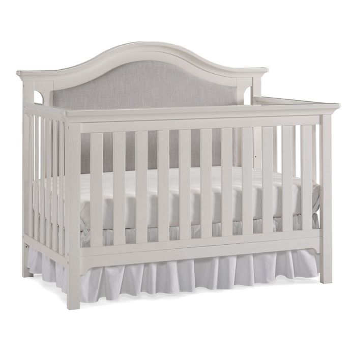 Ti Amo Catania Upholstered 4 In 1 Convertible Crib In Snow White