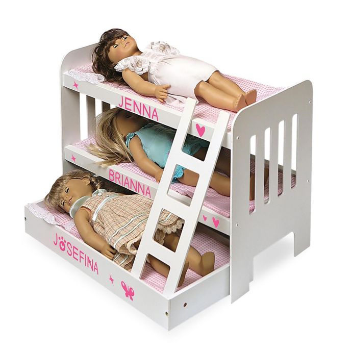 badger basket white rose doll bunk bed