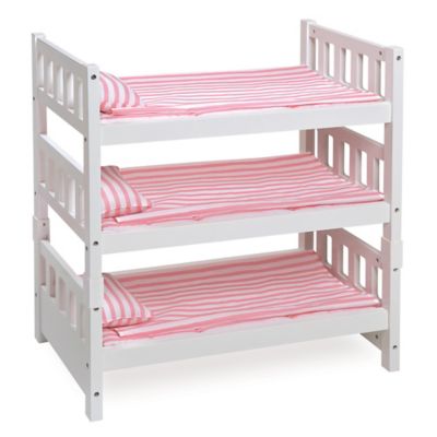 badger basket doll bunk beds with ladder and storage armoire