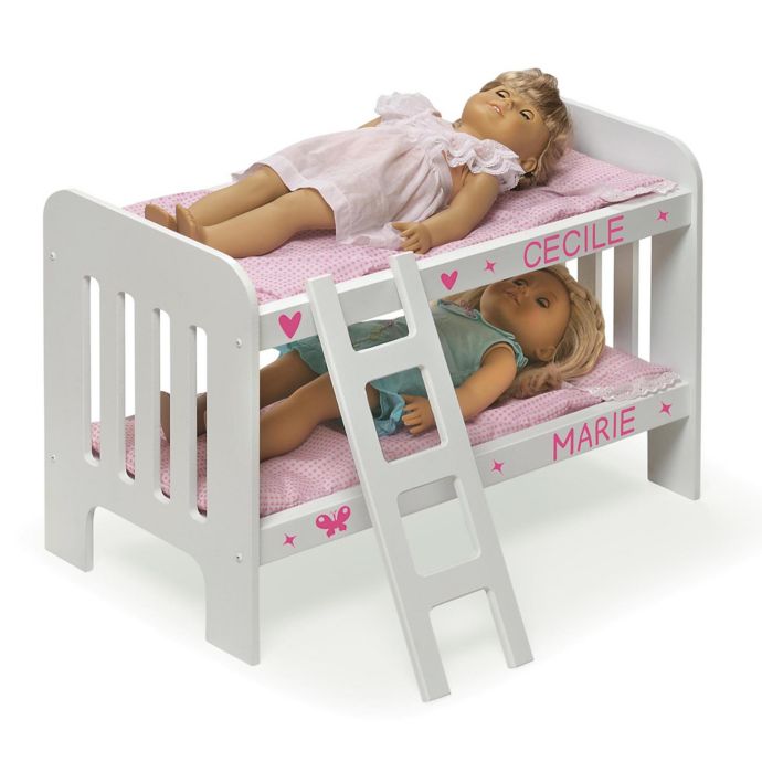 Badger Basket Doll Ladder Bunk Bed With Bedding And