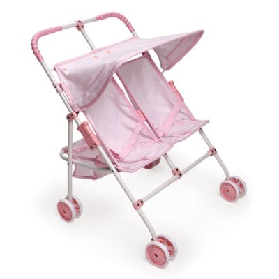 Badger Basket Voyage Twin Carriage Double Doll Stroller fits American Girl Dolls
