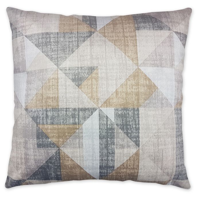 MM Studio Semaphore Square Throw Pillow in Grey Bed Bath and Beyond
