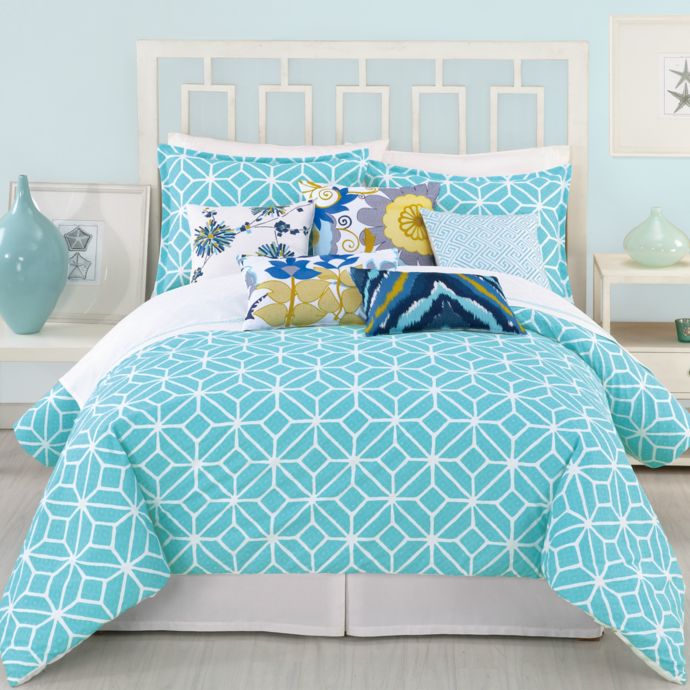 Trina Turk Trellis Twin Duvet Cover In Turquoise Bed Bath Beyond