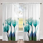 Alternate image 0 for Laural Home Ombre Bloom 84-Inch Rod Pocket Sheer Window Curtain Panel in Blue (Single)
