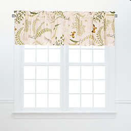 Althea Butterfly Ruffled Window Valance Pair in Green