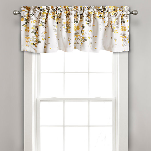 Alternate image 1 for Lush Décor Weeping Flower Window Valance in Yellow