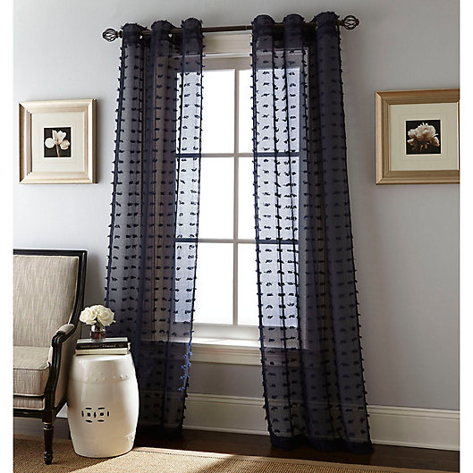 Alternate image 1 for Payton 84-Inch Grommet Window Curtain Panels in Navy (Set of 2)